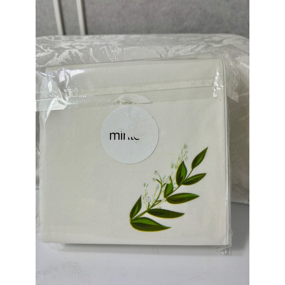 Paper Cocktail Napkins White Botanical Sprig/Lily of the Valley from Minted